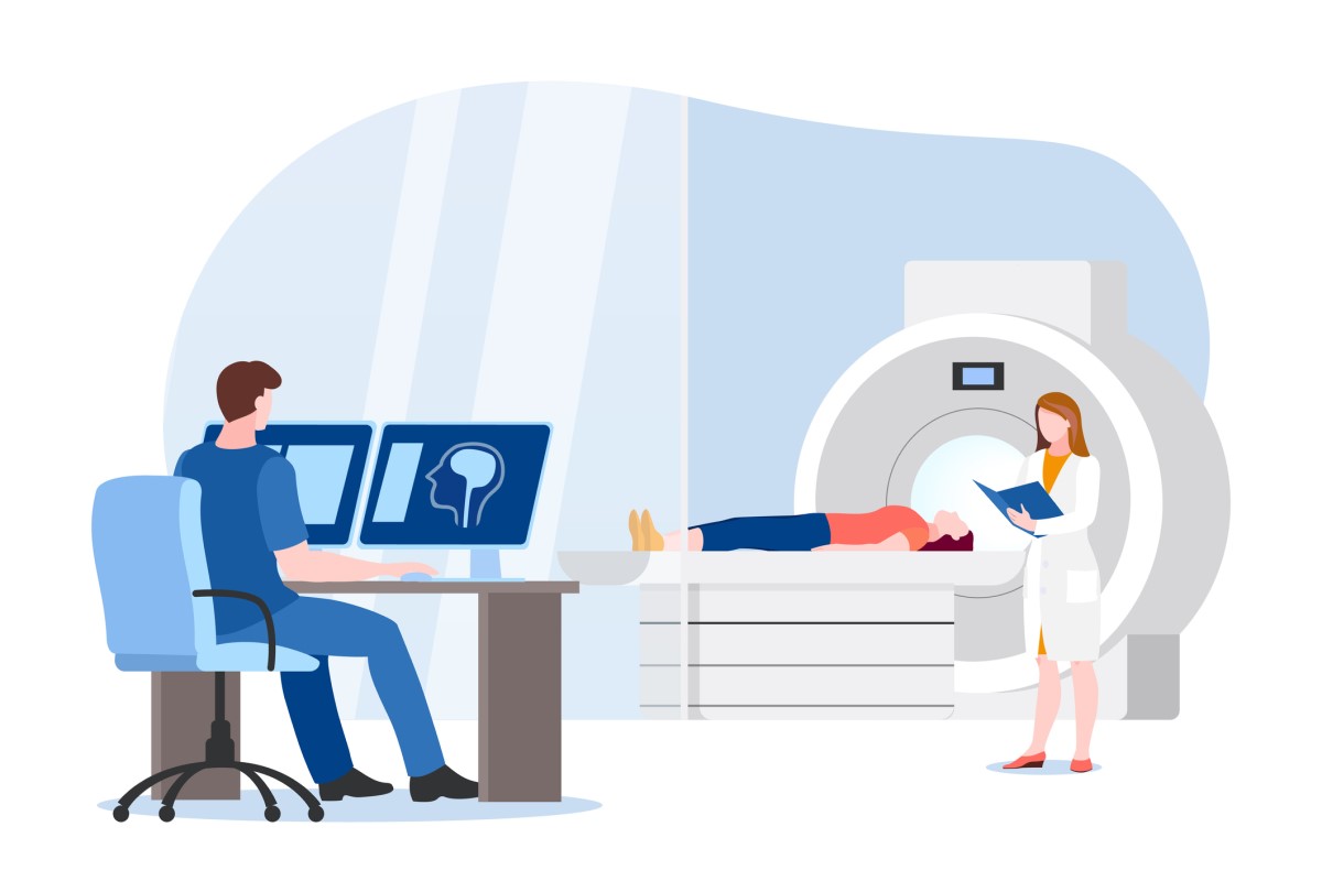 CT alebo MRI prístroj - prístroj na počítačovú tomografiu a magnetickú rezonanciu