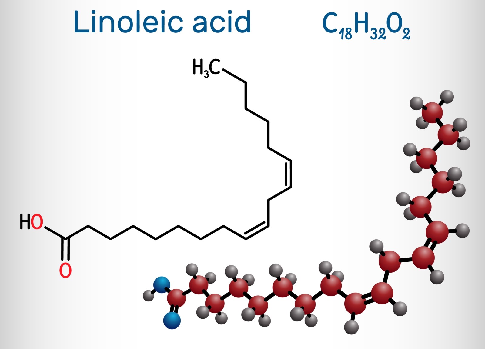 Chemická značka a molekula CLA - kyseliny linolovej