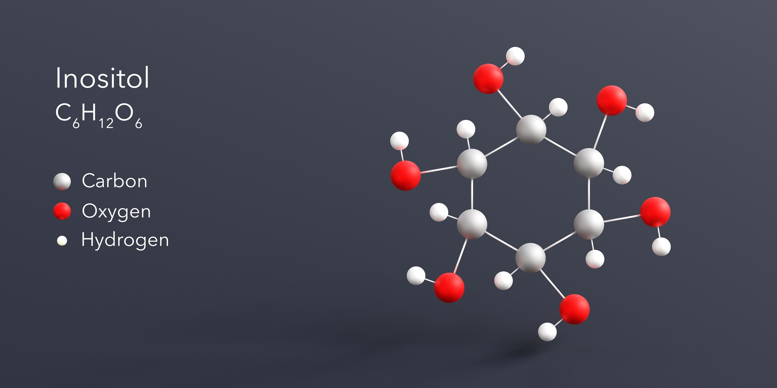 Inozitol vitamín B8 molekula