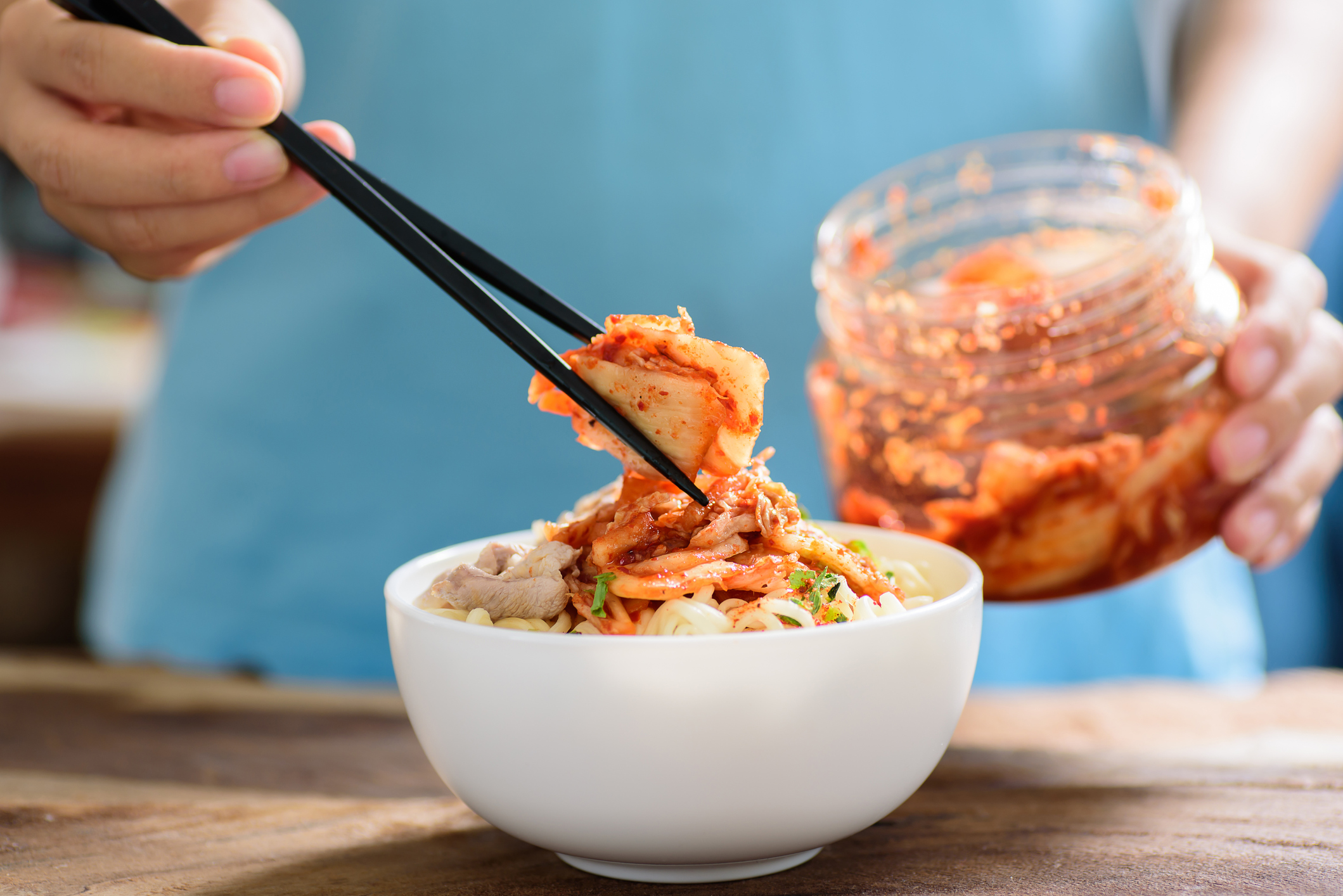 Kimchi ako príloha k jedlu