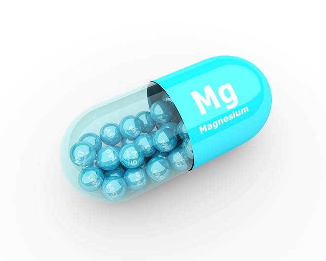 Magnéziová tableta, kapsula, modrej farby, Mg