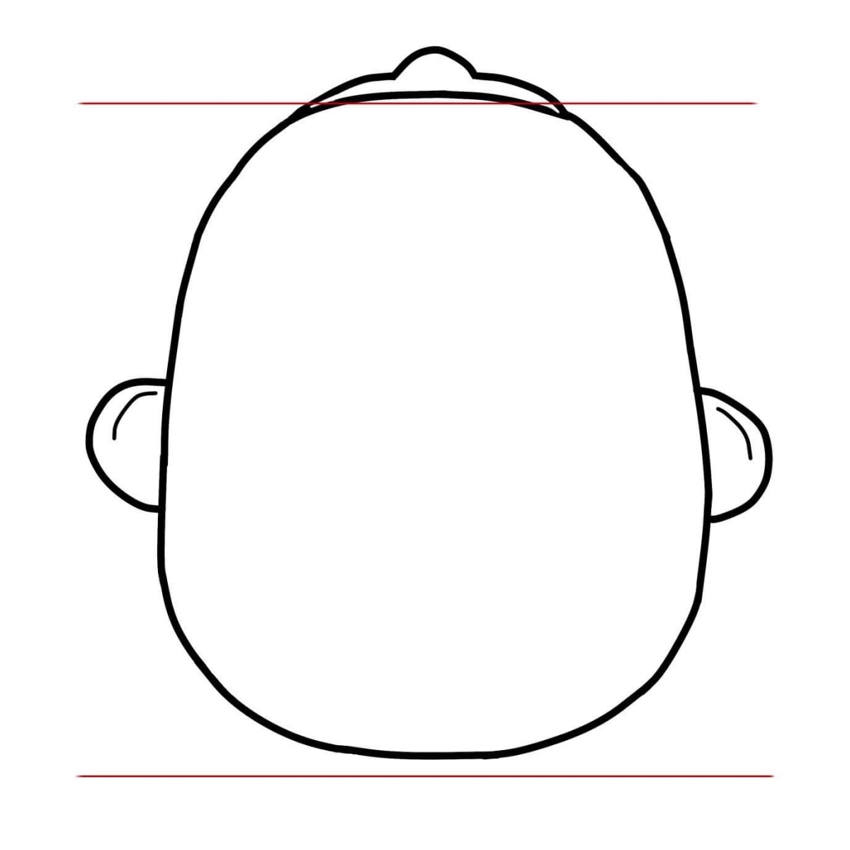 normálny symetrický tvar lebky dieťaťa