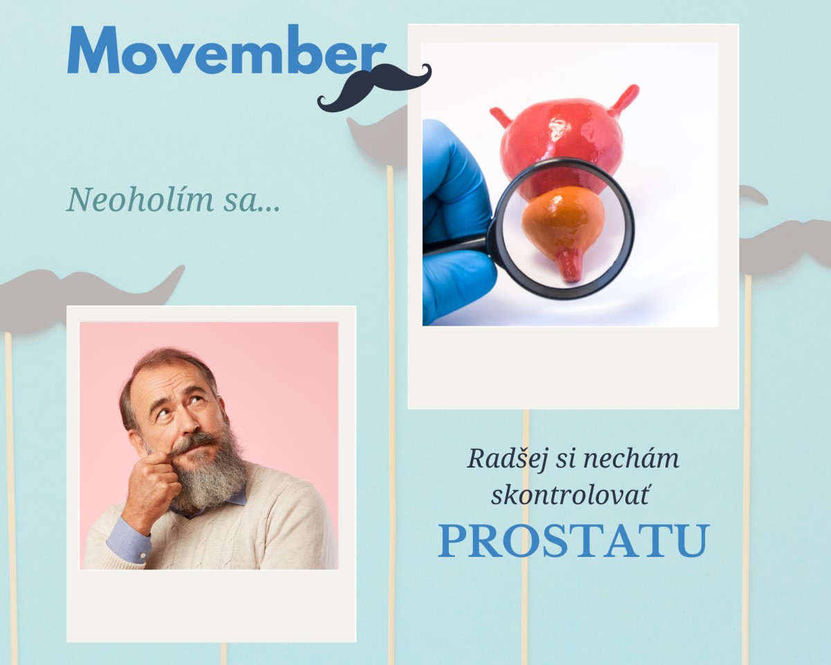 Movember - november, svetový mesiac zdravia mužov, prostaty a mužských pohlavných orgánov