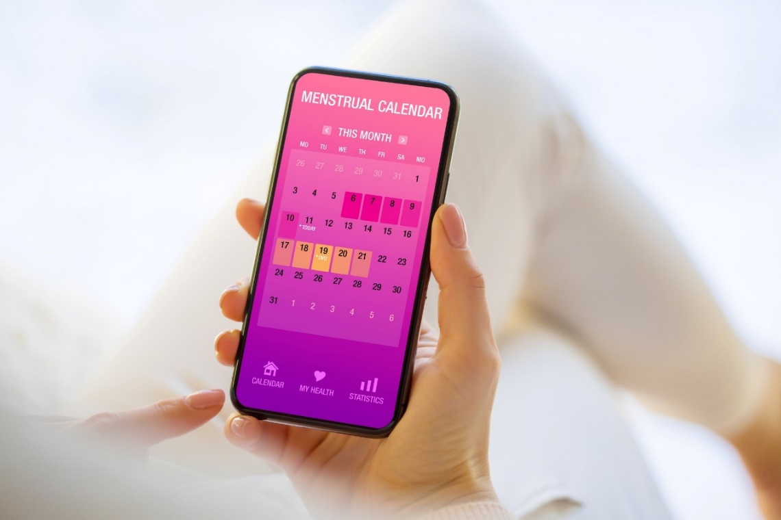Menštruačný kalendár – typ mobilnej aplikácie na výpočet menštruácie, ovulácie a plodného okna ženy