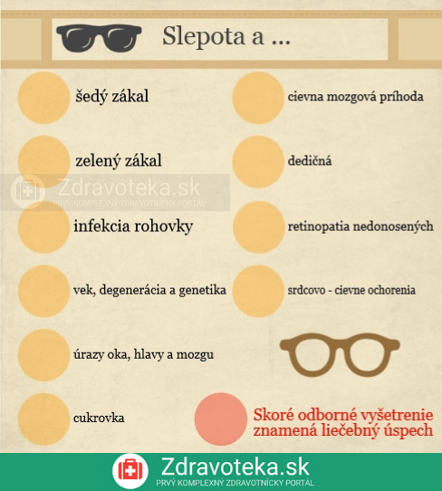 infografika o najčastejších príčinách slepoty