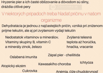 Infografika: Najčastejšie príčiny popraskaných pier