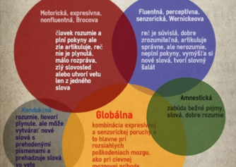 Infografika: Porucha reči - afázia a jej rozdelenie